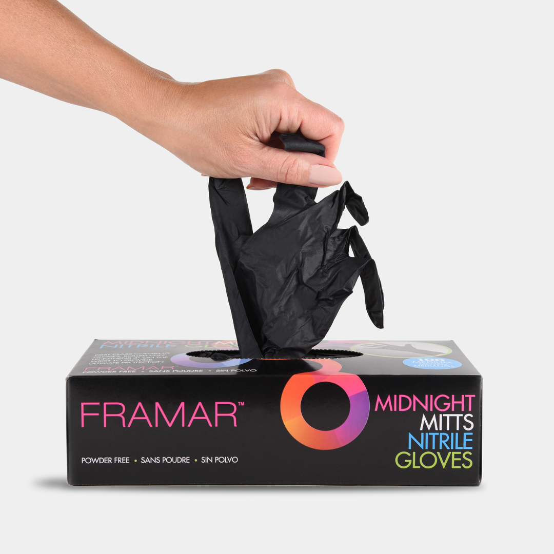 Framar Midnight Mitts crne nitrilne rukavice, veličina LARGE